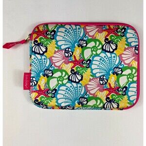 Lilly Pulitzer Ipad Tablet Sleeve Cover Case Soft Zip Close Shells Nautical
